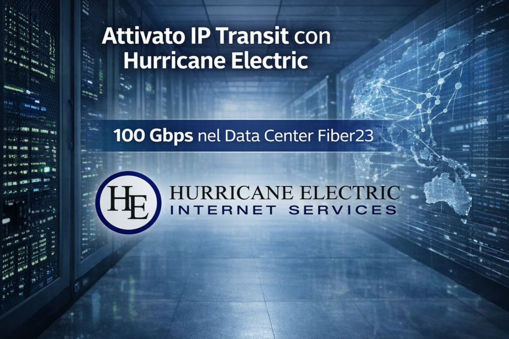 Attivato IP Transit con Hurricane Electric